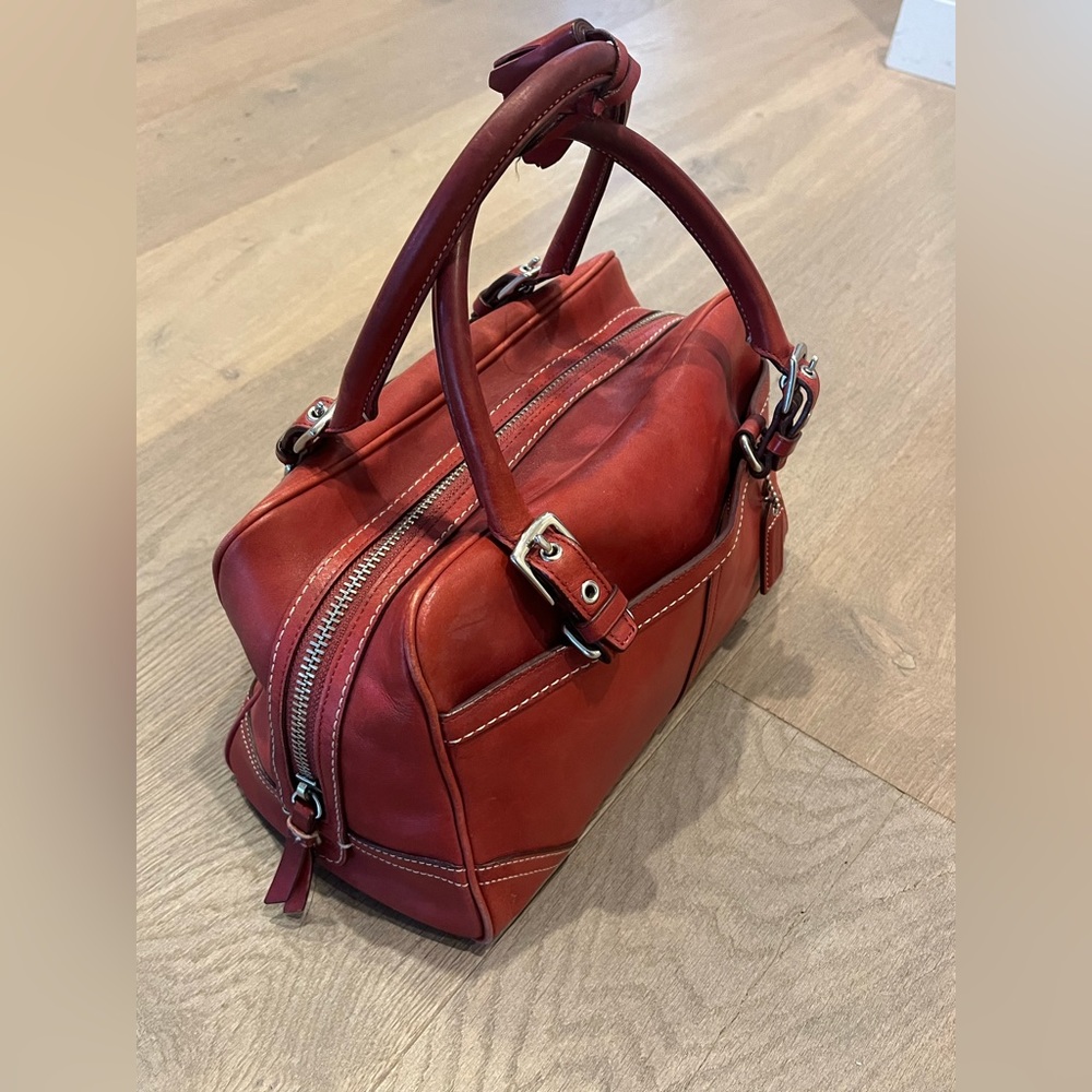 Red Leather Coach Purse